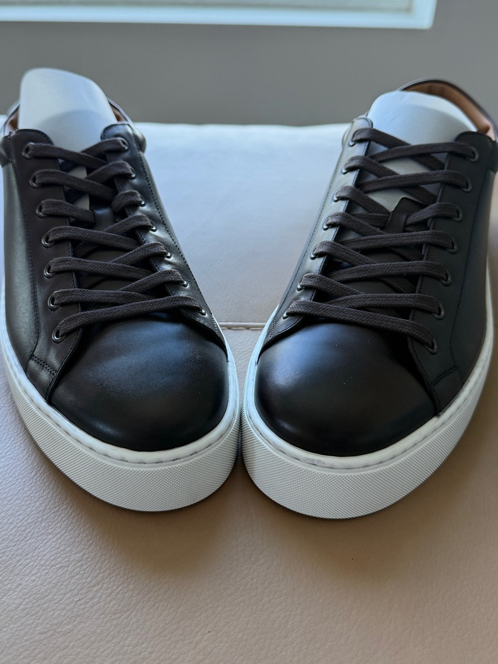 Ralph Lauren Purple Label Serri Burnished Calf Sneakers Size 11.5